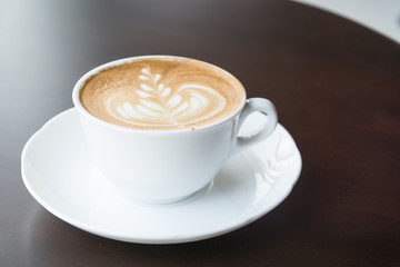 cup of coffee - soft focus with vintage film filter