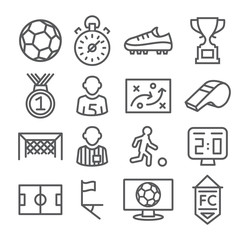 Soccer Line Icons