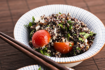 Tabbouleh Quinoa with tomatoes, onion, mint, parsley and lemon