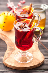 Hot Christmas drink.mulled wine