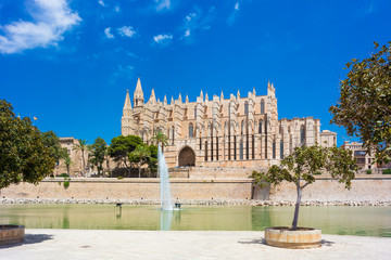 Palma de Mallorca, port marina Majorca Cathedral © engel.ac