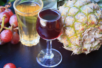 Pineapple and grape wine