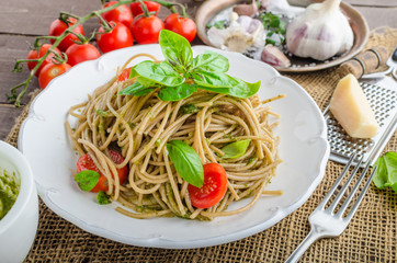Pasta with Milan pesto