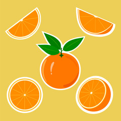 Design Stickers with Juicy Orange.
