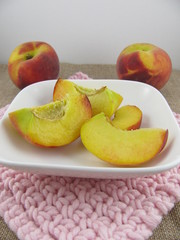 frische Pfirsichstücken