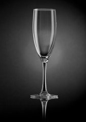 Empty champagne glass