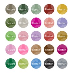 Fototapeta premium Set of 16 Restart Icons or Reset Icons