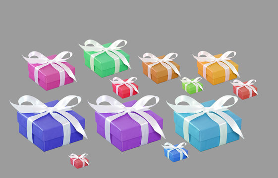 Colorful collection of gift boxes