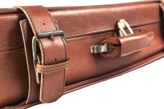 Brown Suitcase Closeup