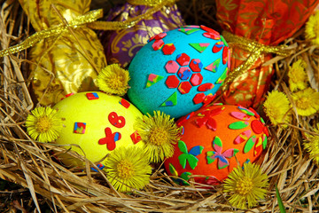 Fototapeta na wymiar Painted eggs