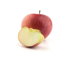 single red apple with lobule