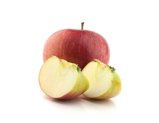 single red apple with lobule