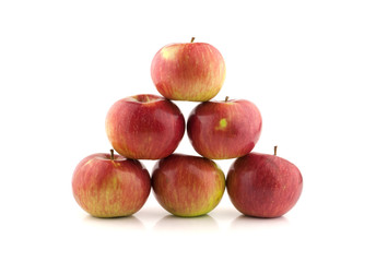 Pyramid of red apples 