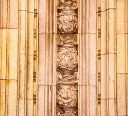 marble and statue in old city of london england