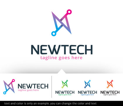 Newtech Letter N Logo Template Design Vector 