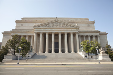 National Archives building in Washington DC viewed from the fron