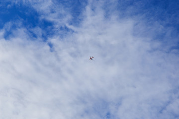 Blue sky with clouds.