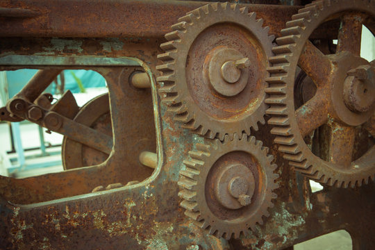 Old gear in machine