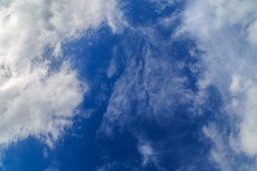 blue sky with cloud closeup