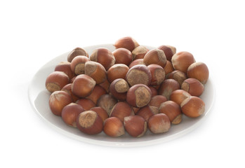 hazelnuts isolated