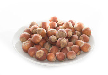 hazelnuts isolated
