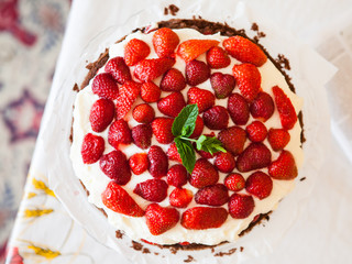 Fresh strawberry tart