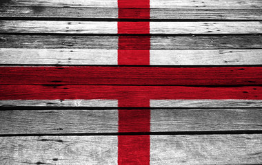 england flag on wood