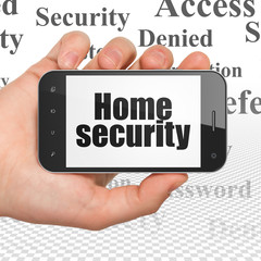 Security concept: Home Security on Smartphone 
