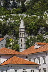 Beautiful landscape of Perast. Boka Kotor bay. Montenegro.