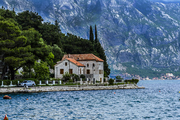 Fototapeta na wymiar Beautiful landscape of Perast. Boka Kotor bay. Montenegro.