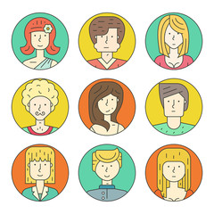 Linear People Icons
