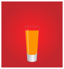 Minimalist Drinks List with Shooter Red Background EPS10