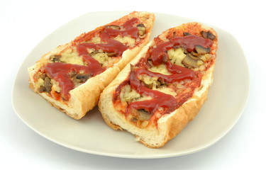 zapiekanka z grzybami i serem