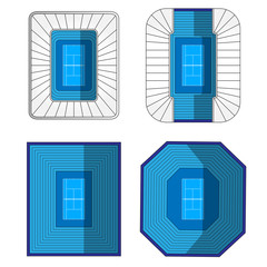 Set of Tennis Stadiums 3