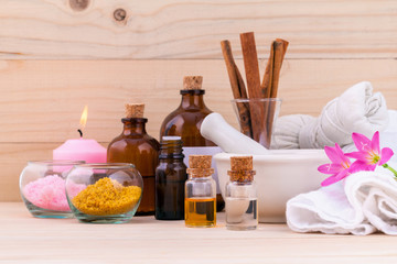 Natural Spa Ingredients Aromatherapy and Natural Spa theme  on w