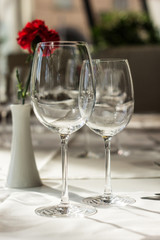 wine, white, drink, elegant, glass, wineglass, alcohol, background, restaurant, object, glassware, rose, shape, food, red, beverage, fragile