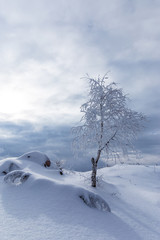 Beautiful mountain scenery in winter