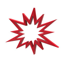 Red bursting star icon