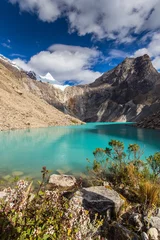 Velours gordijnen Alpamayo Prachtig berglandschap in de Andes, Peru, Cordiliera Blanca