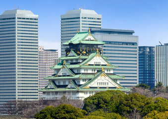 Naklejka premium Burg Osaka w Japonii