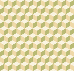 Seamless earthy soft pastel cube pattern background texture