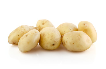 Potatoes on white