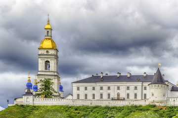 Tobolsk Kremlin panorama menacing sky