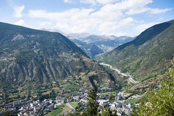 Fototapeta na wymiar View of the Andorra la Vella, Andorra