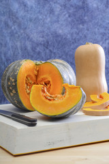Different types of pumpkin and squash.