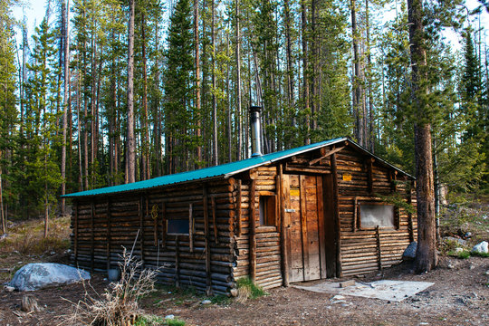 Ranger Station Cabin in the Forest
