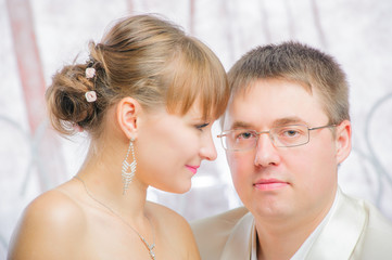 Bride and groom in wedding studio photo session © Iosif Yurlov