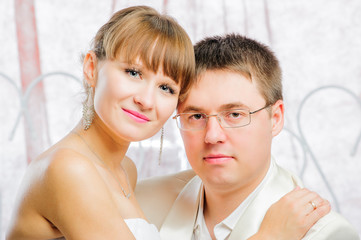Bride and groom in wedding studio photo session © Iosif Yurlov