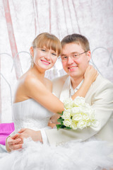 Bride and groom in wedding studio photo session © Iosif Yurlov