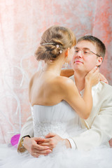 Bride and groom in wedding studio photo session © Iosif Yurlov